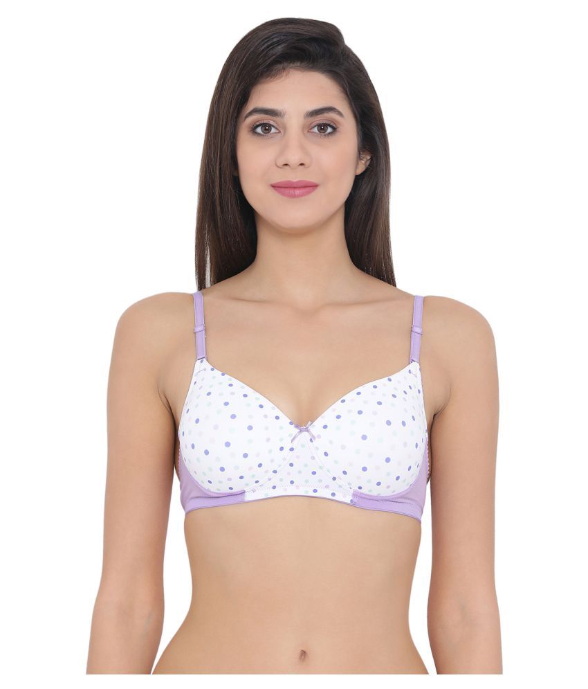     			Clovia Polyamide Lightly Padded Women's Plunge Bra ( Purple )