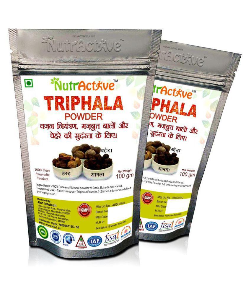 NutrActive Triphala | boost immunity Powder 200 gm Pack of 2