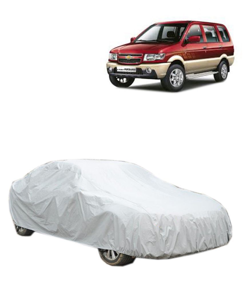 QualityBeast Car Body Cover for Chevrolet Tavera [20042005] Silver