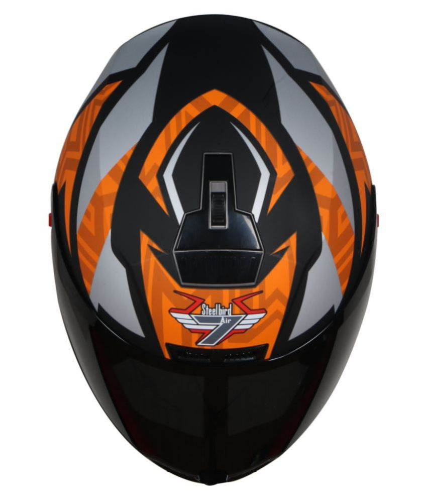 Steelbird SBA-1 CESAR WITH SMOKE VISOR - Full Face Helmet Black L: Buy ...