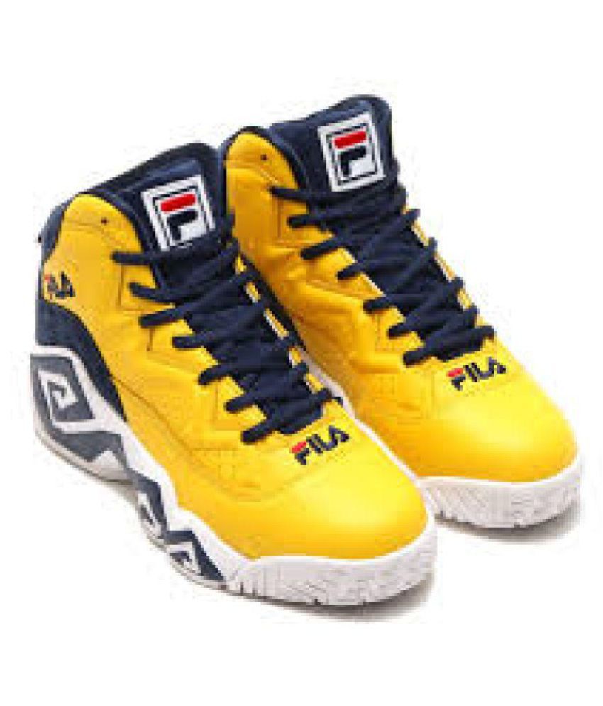 Fila Fila Men Mb Yellow Navy Sneaker Midankle Male Yellow: Buy Online at Best Price on
