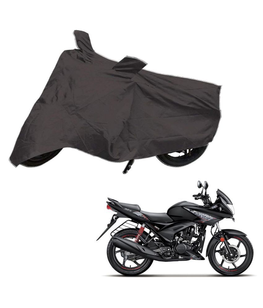     			AutoRetail Dust Proof Two Wheeler Polyster Cover for Hero Ignitor (Mirror Pocket, Grey Color)