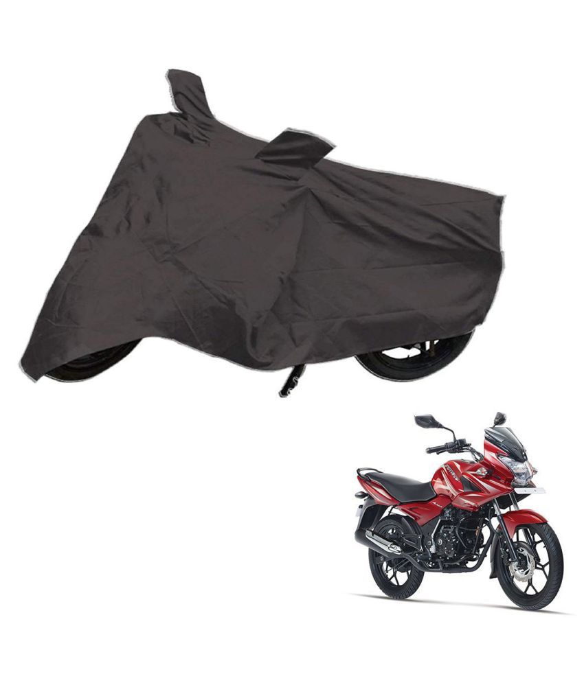     			AutoRetail Dust Proof Two Wheeler Polyster Cover for Bajaj DisPolyster Cover 150F (Mirror Pocket, Grey Color)