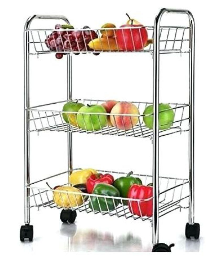 TiTiL India Stainless Steel Fruit & Vegetable Trolley: Buy TiTiL India ...