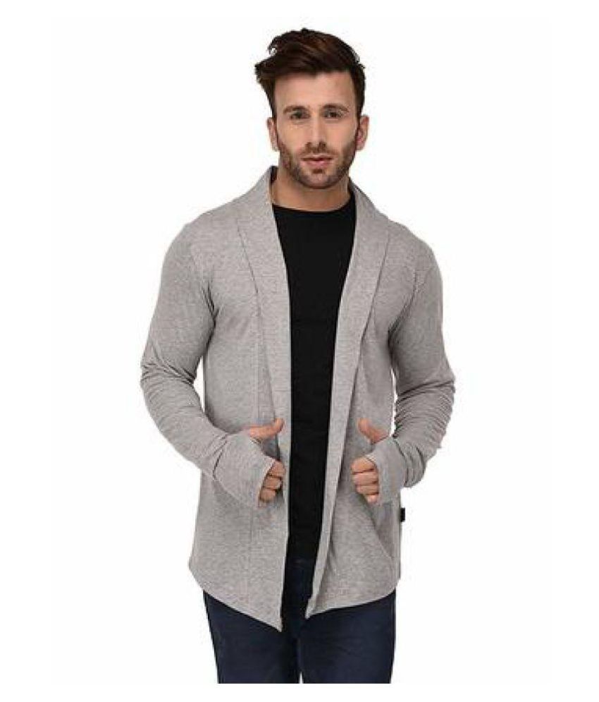 gredbrand Grey Shawl Neck Sweater - Buy gredbrand Grey Shawl Neck ...