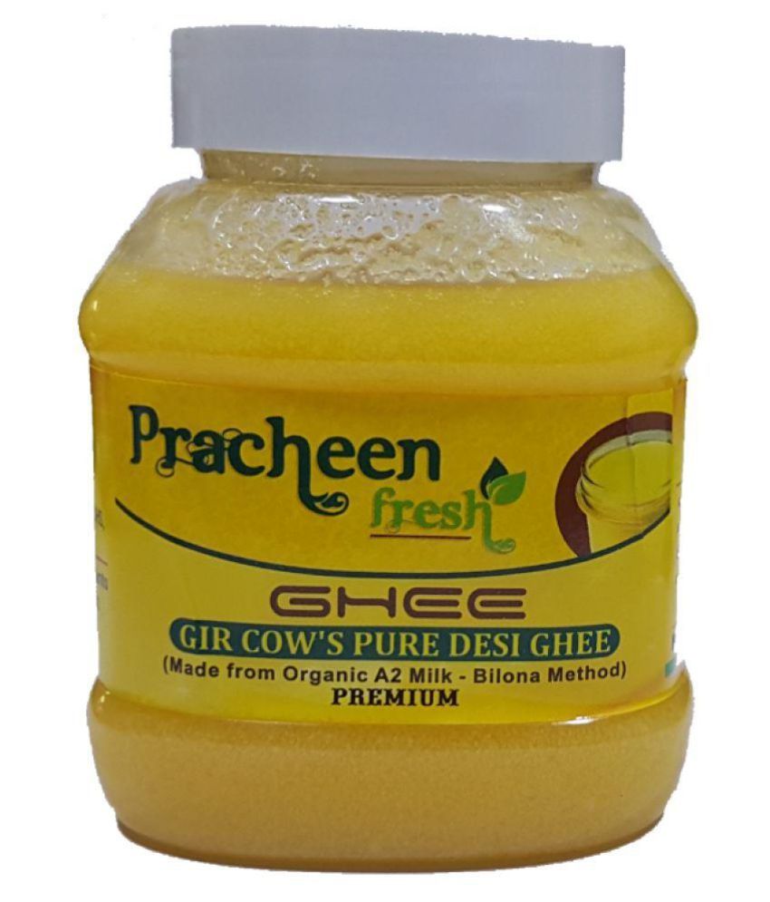 Pracheen Fresh Desi Gir Cow Ghee, Made from Organic A2 Milk using