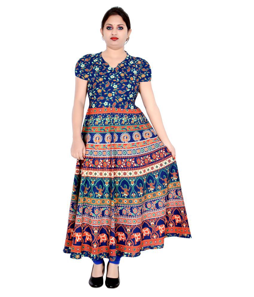     			Sttoffa - Multicolor Cotton Blend Women's A-line Dress ( Pack of 1 )