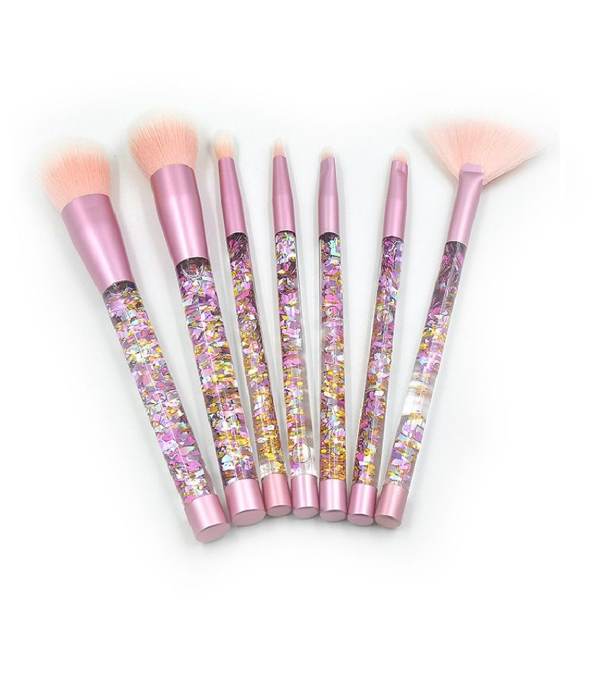 Glitter Handle Complete Makeup Brushes (Set Of 7): Buy ...