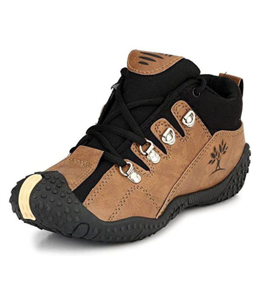brown athletic shoes
