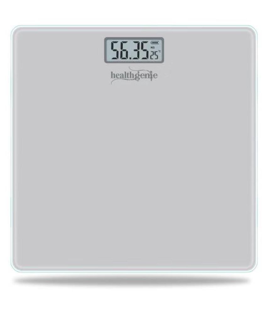     			Healthgenie Electronic Digital Weighing Machine Bathroom Personal Weighing Scale-Weight-180Kg Silver