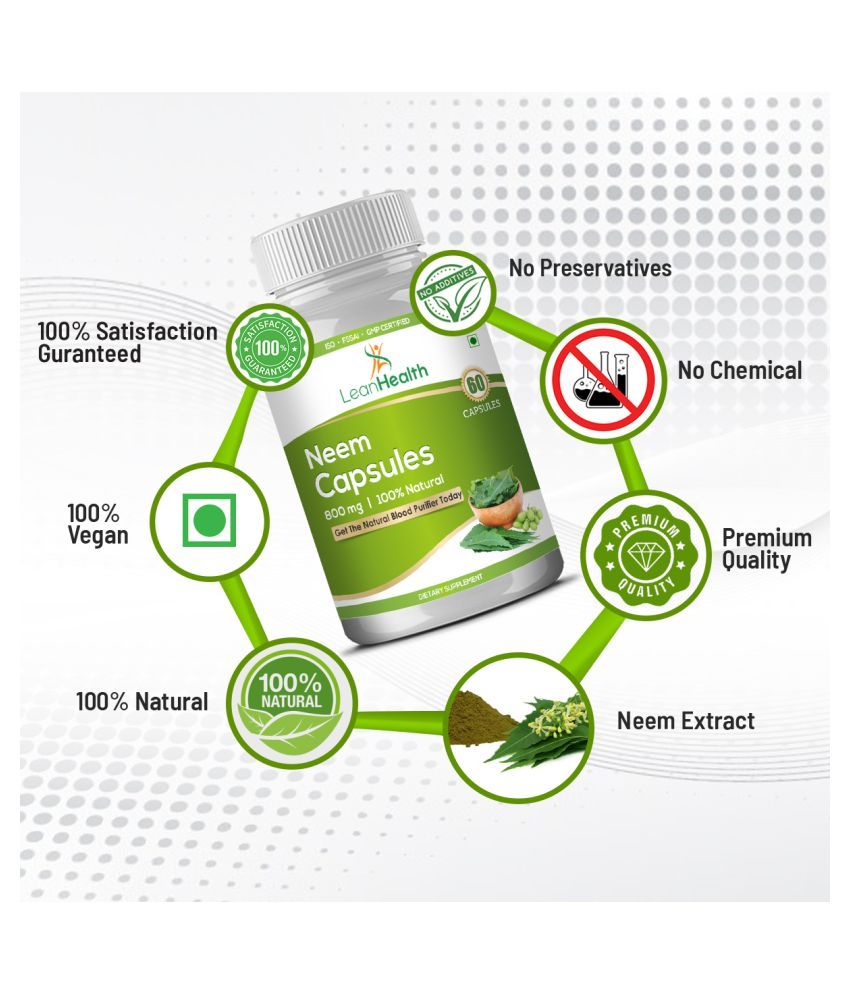 Leanhealth Neem Promotes Blood Purification (60 Cap.) Capsule 800 mg