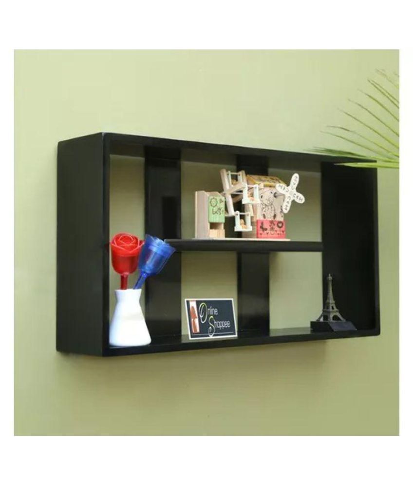 Onlineshoppee MDF Handicraft multiple compartments Designer Wall Shelf