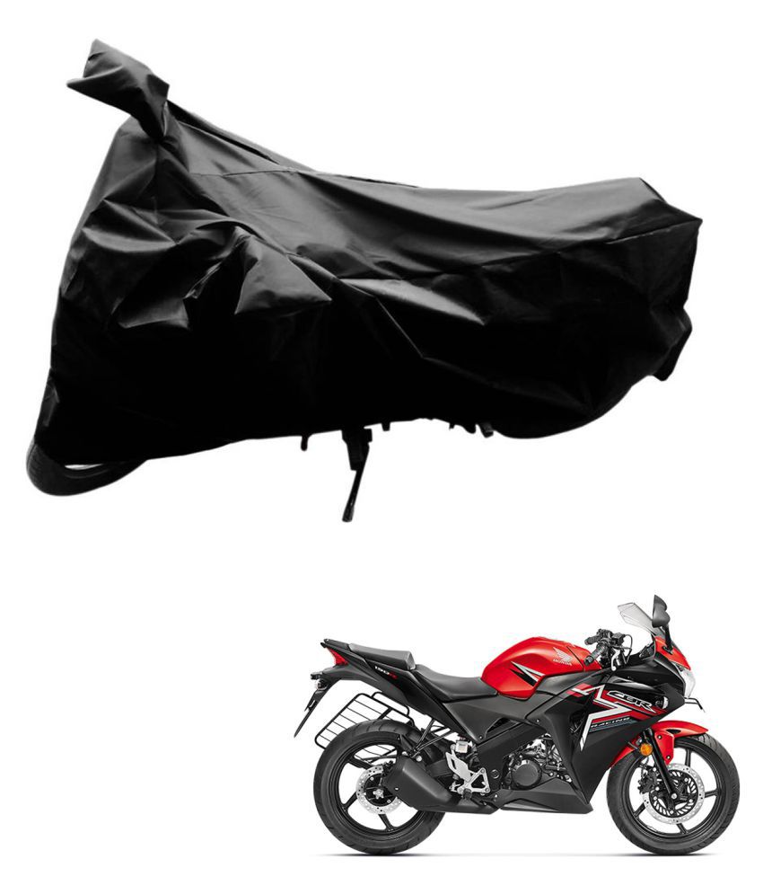     			AutoRetail Dust Proof Two Wheeler Polyster Cover for Honda CBR 150R (Mirror Pocket, Black Color)
