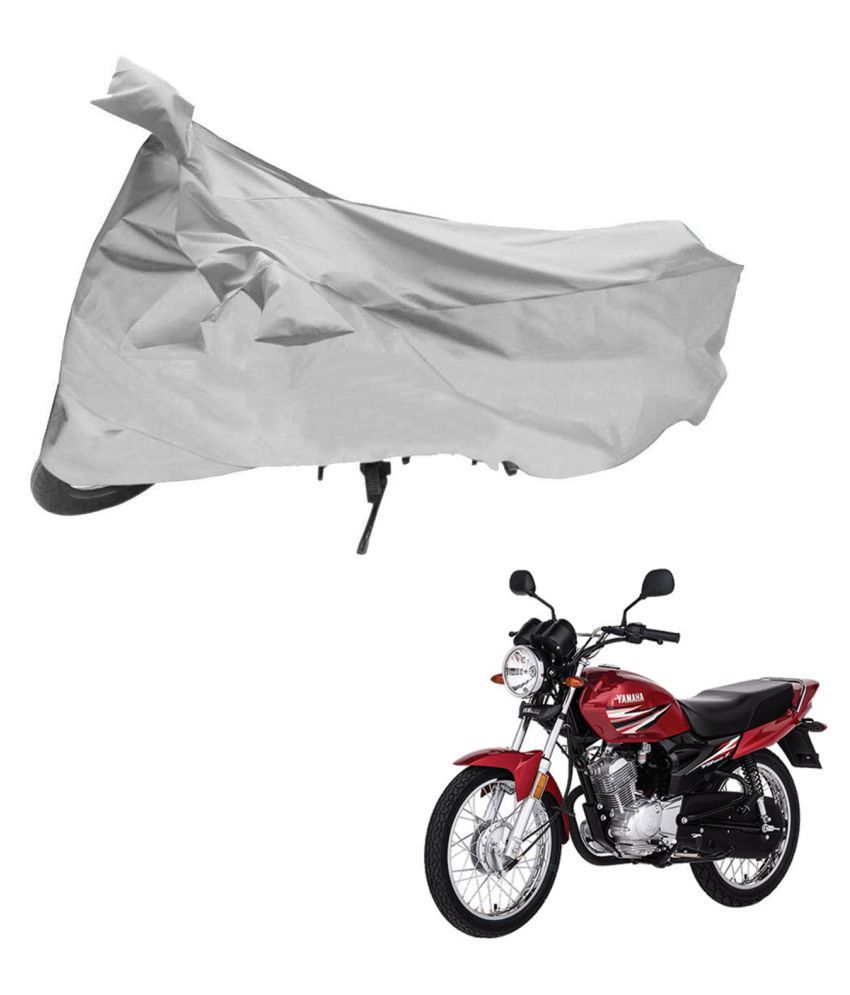     			AutoRetail Dust Proof Two Wheeler Polyster Cover for Yamaha YBR 125 (Mirror Pocket, Silver Color)