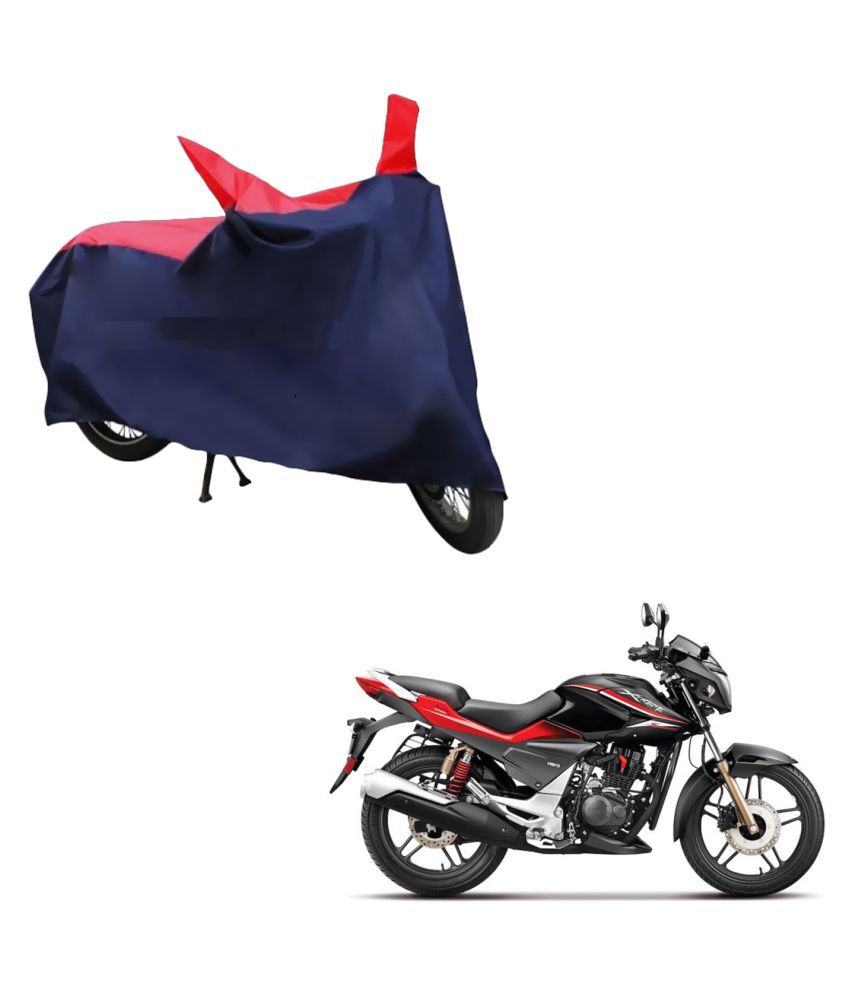     			AutoRetail Dust Proof Two Wheeler Polyster Cover for Hero Xtreme Sports (Mirror Pocket, Red and Blue Color)