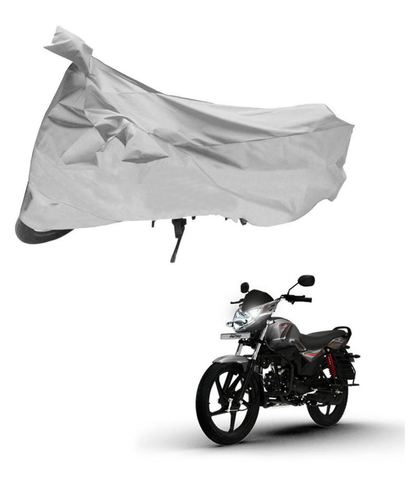     			AutoRetail Dust Proof Two Wheeler Polyster Cover for Mahindra Pantero (Mirror Pocket, Silver Color)
