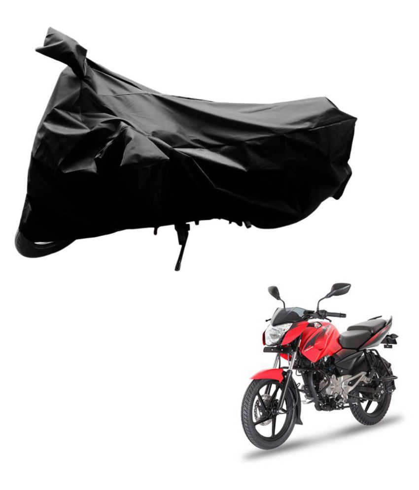     			AutoRetail Dust Proof Two Wheeler Polyster Cover for Bajaj Pulsar 135 LS (Mirror Pocket, Black Color)