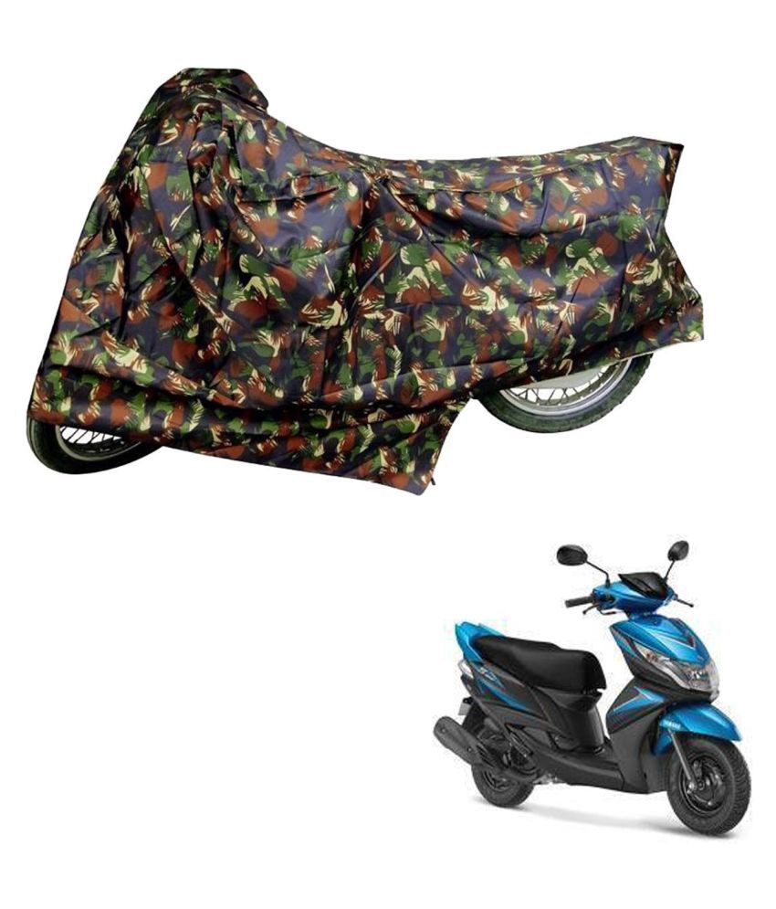     			AutoRetail Dust Proof Two Wheeler Polyster Cover for Yamaha Ray Z (Mirror Pocket, Jungle Color)