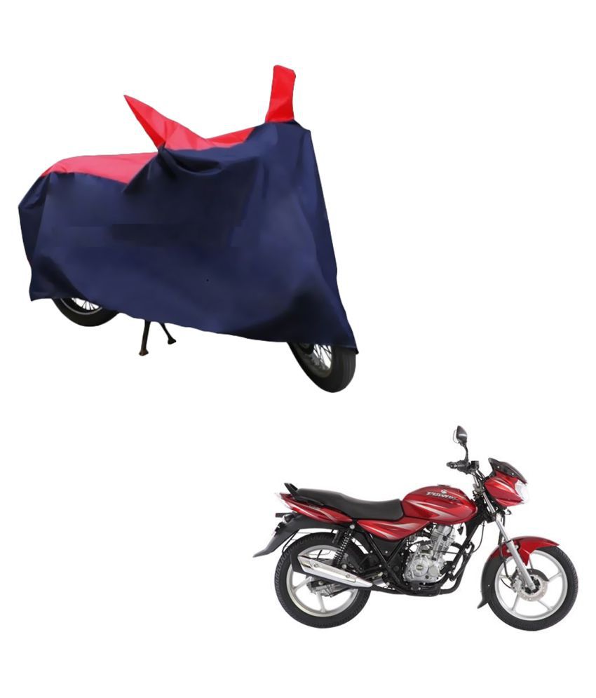     			AutoRetail Dust Proof Two Wheeler Polyster Cover for Bajaj DisPolyster Cover 125 DTS-i (Mirror Pocket, Red and Blue Color)