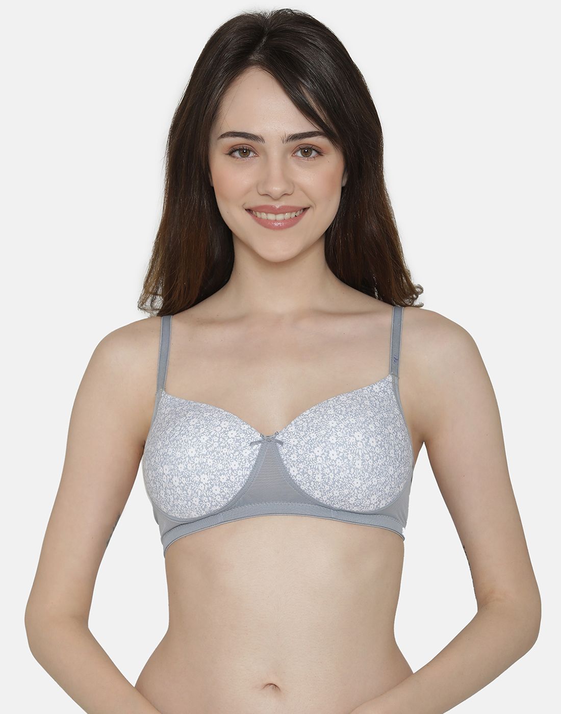     			Clovia Polyamide Plunge Bra - Grey