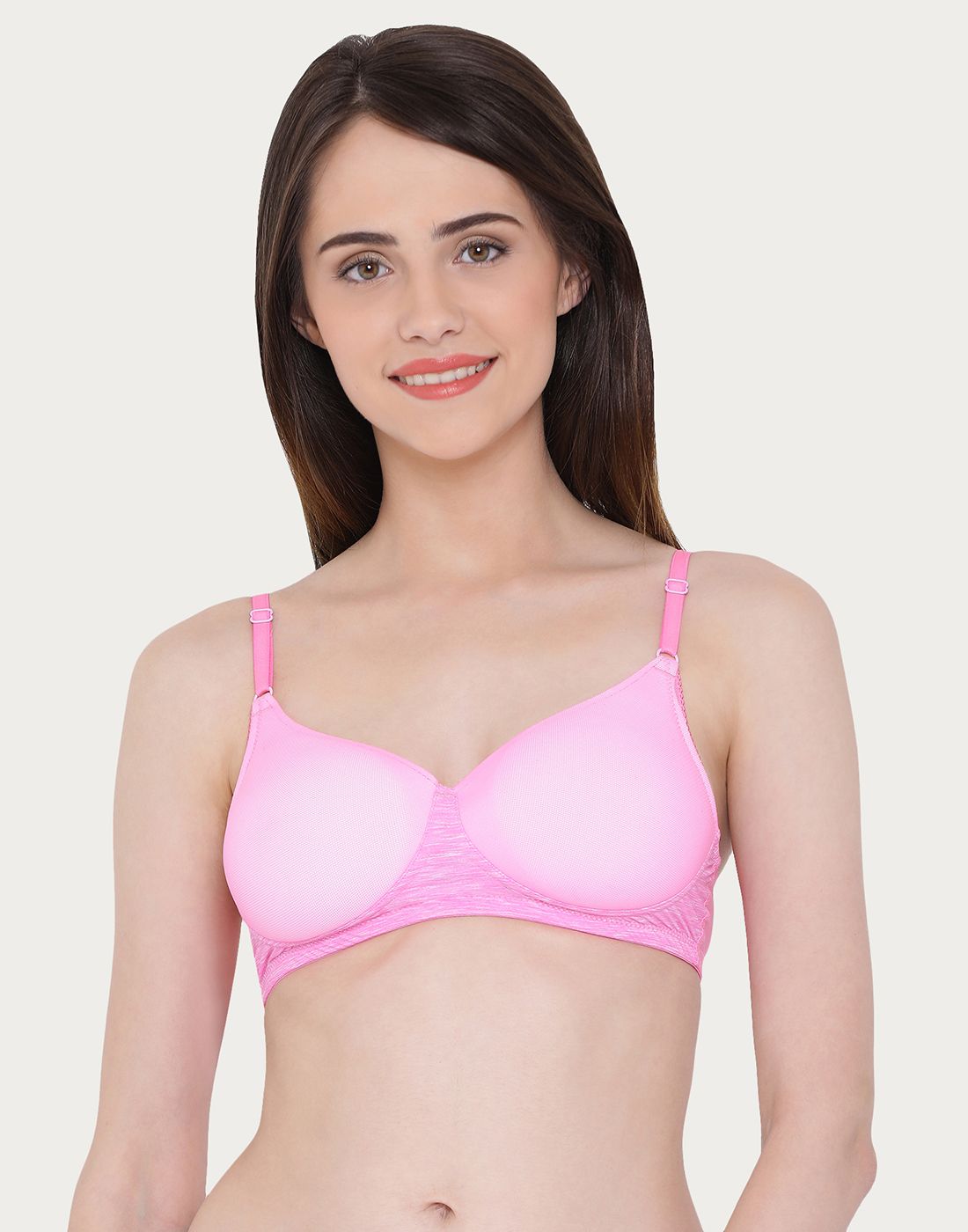     			Clovia Polyamide Plunge Bra - Pink