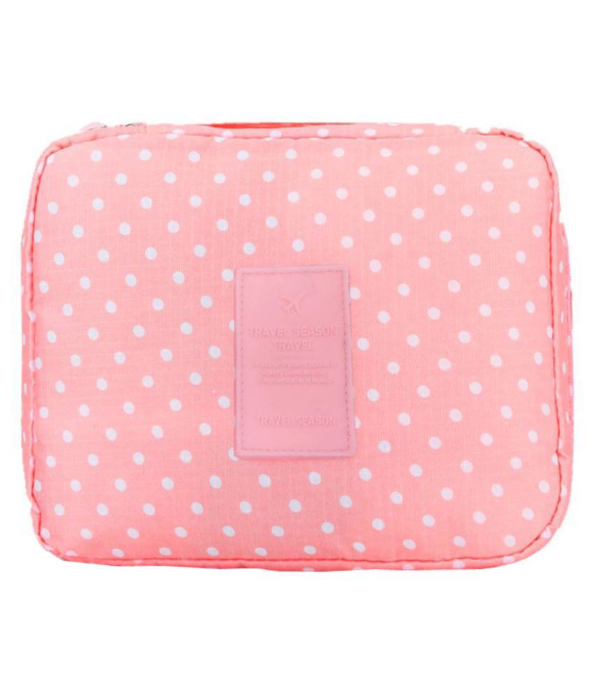     			Style Homez Pink Travel Toiletry Kit Cosmetic Bag cum Organizer