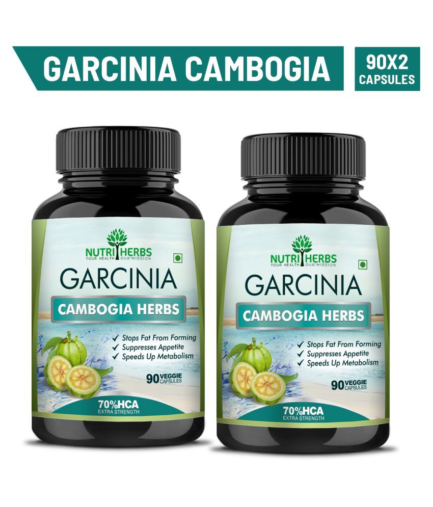 Nutriherbs Garcinia Cambogia Capsule ( 70 HCA ) Acts As An Appetite Suppressant & Carb Blocker
