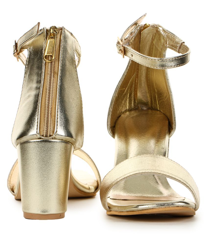 NAISHA Gold Block Heels Price in India- Buy NAISHA Gold Block Heels Online at Snapdeal