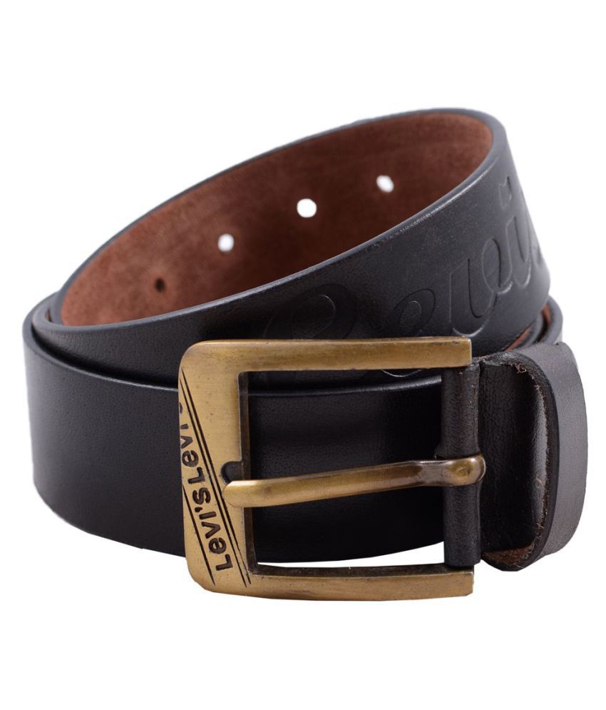 Levi's Black Canvas Casual Belt - Pack of 1: Buy Online at Low Price in ...