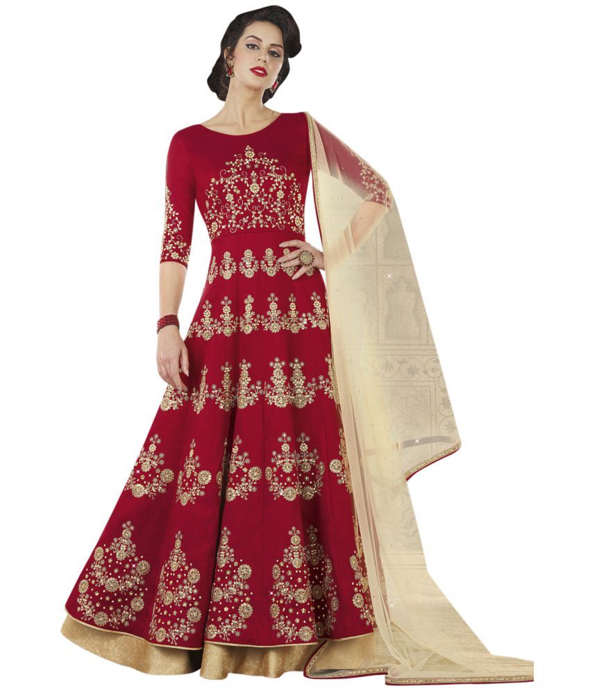 raw silk frock design