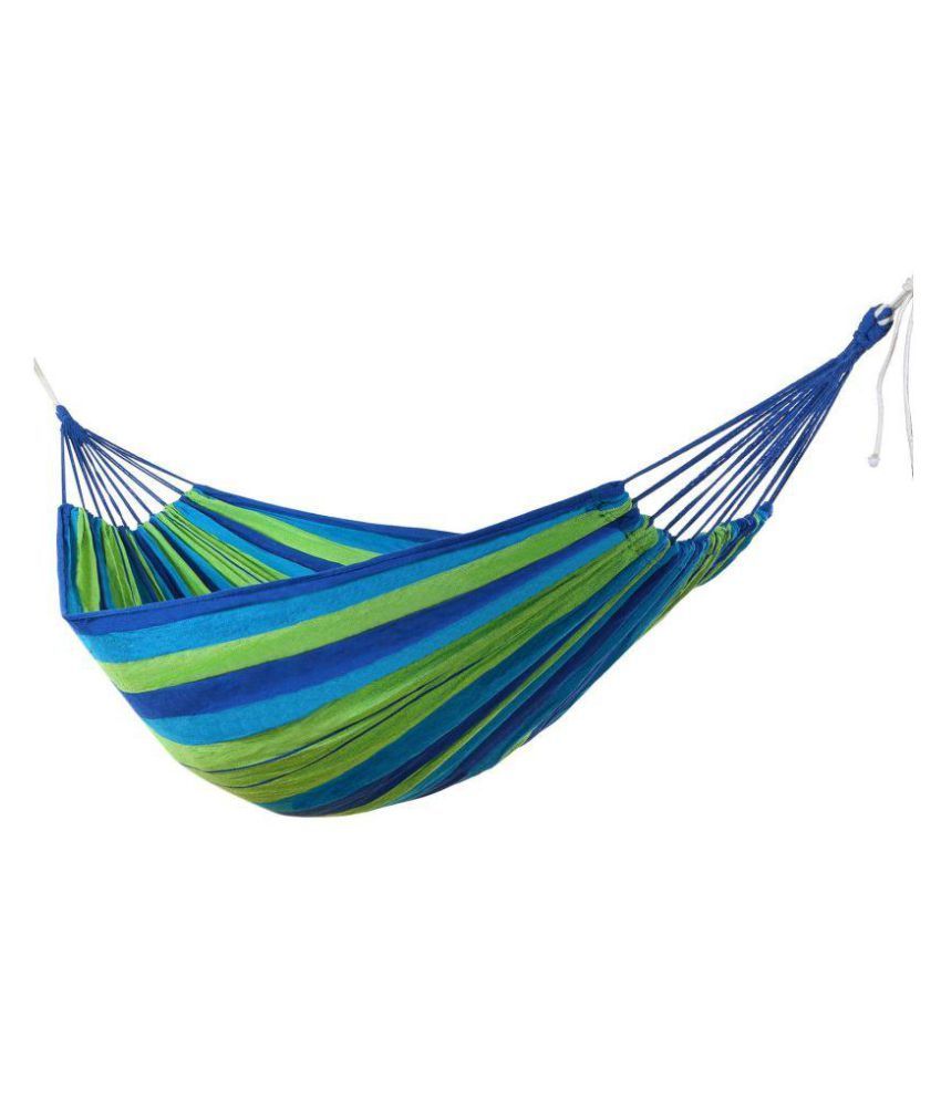 kobalt basics canvas single person colorful hammock green blue