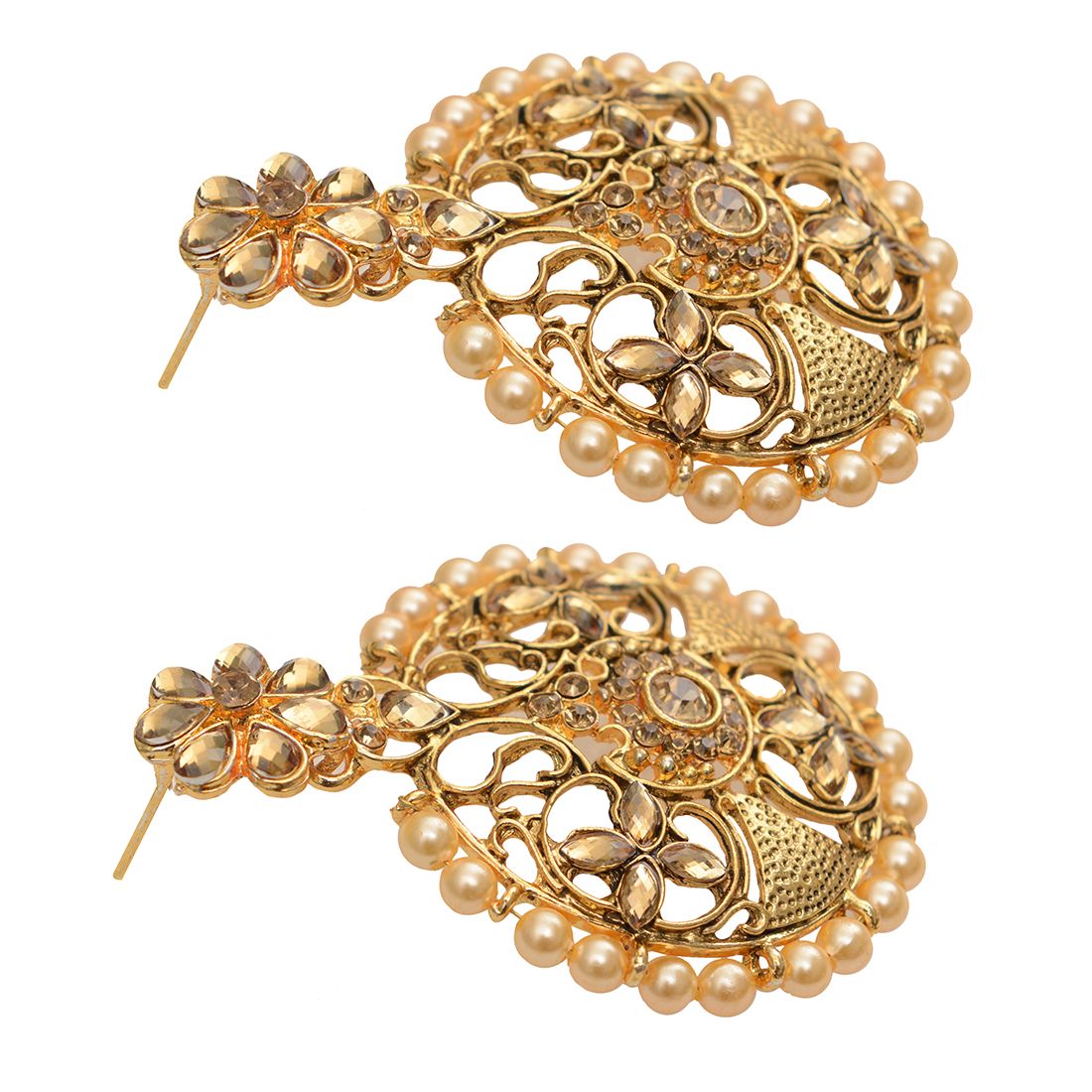 Taj Pearl Traditional Drop Earrings - Buy Taj Pearl Traditional Drop ...