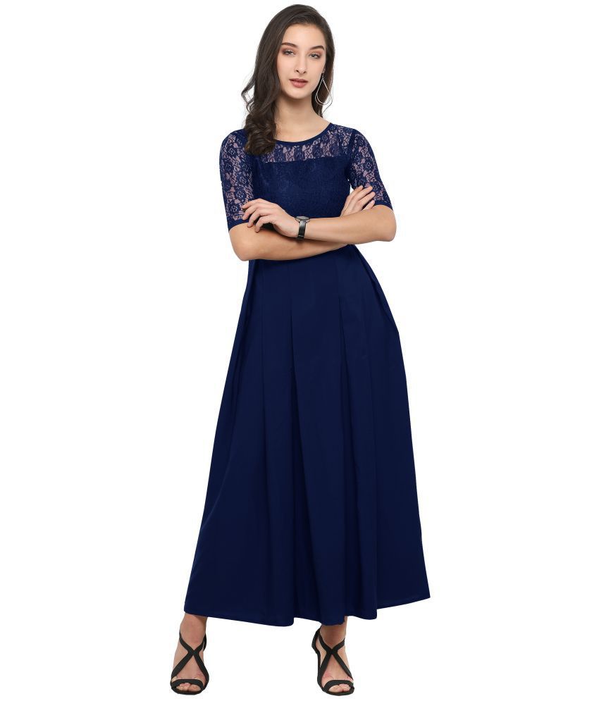 Fashion2wear Net Blue One Piece Western Dress Women Buy Fashion2wear Net Blue One Piece Western Dress Women Online At Best Prices In India On Snapdeal