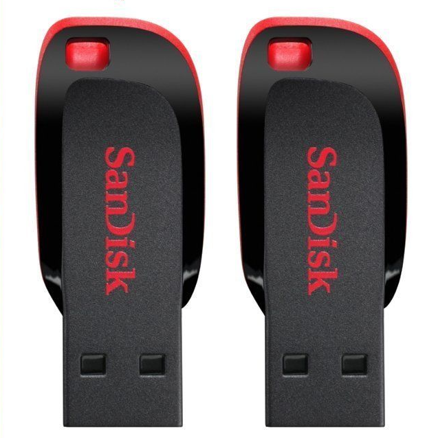     			sandisk cruser blade SDCZ50-016G-I35 16GB USB 2.0 Utility Pendrive Pack of 2