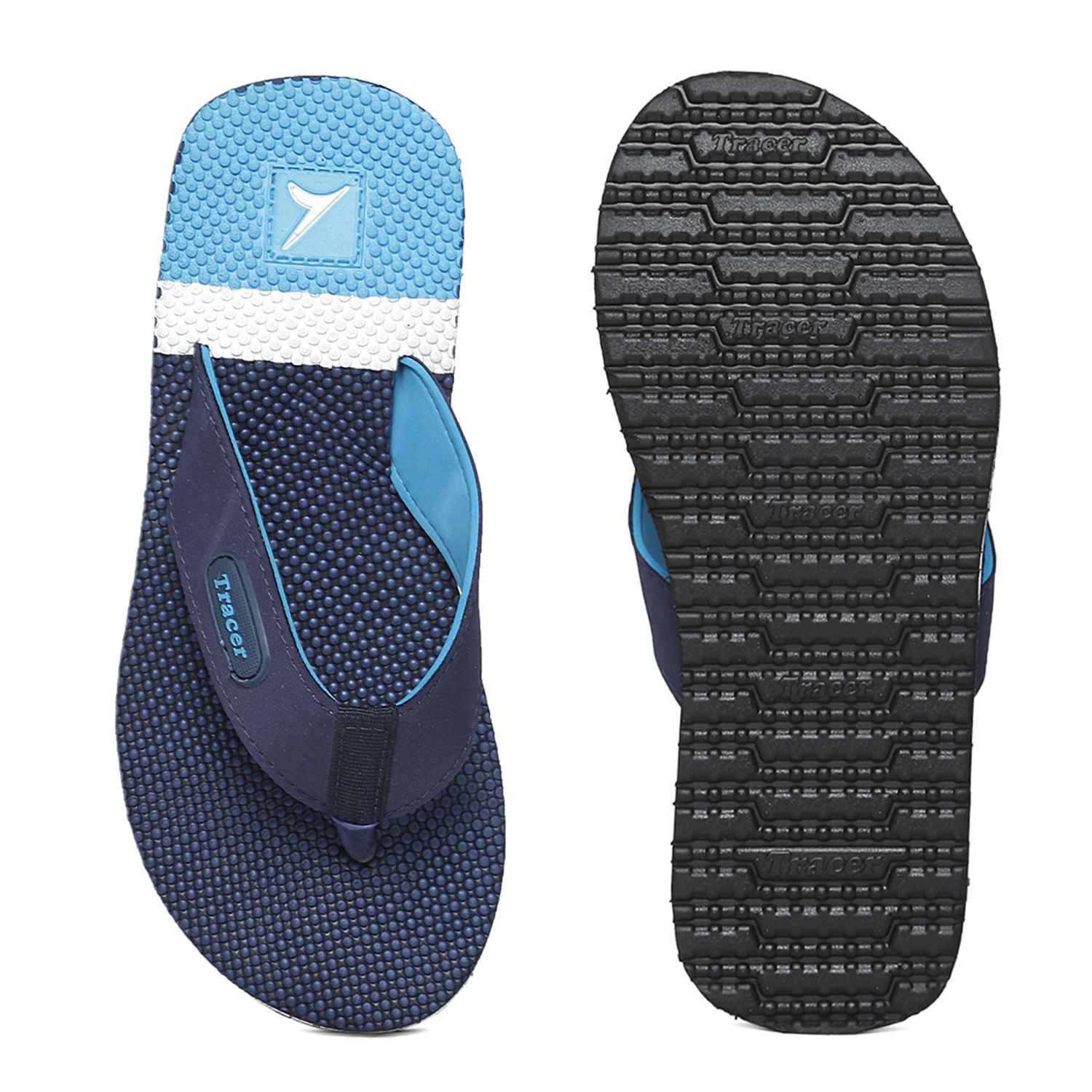 Tracer Navy Thong Flip Flop Price in India- Buy Tracer Navy Thong Flip ...