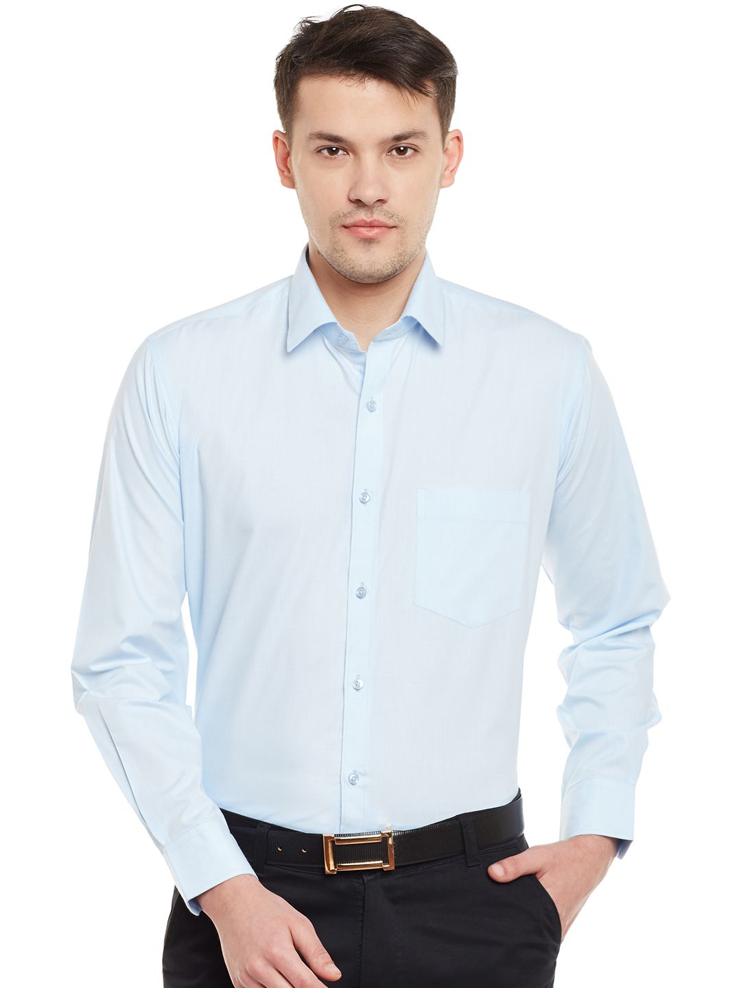 LaMode Blue Regular Fit Formal Shirt - Buy LaMode Blue Regular Fit ...