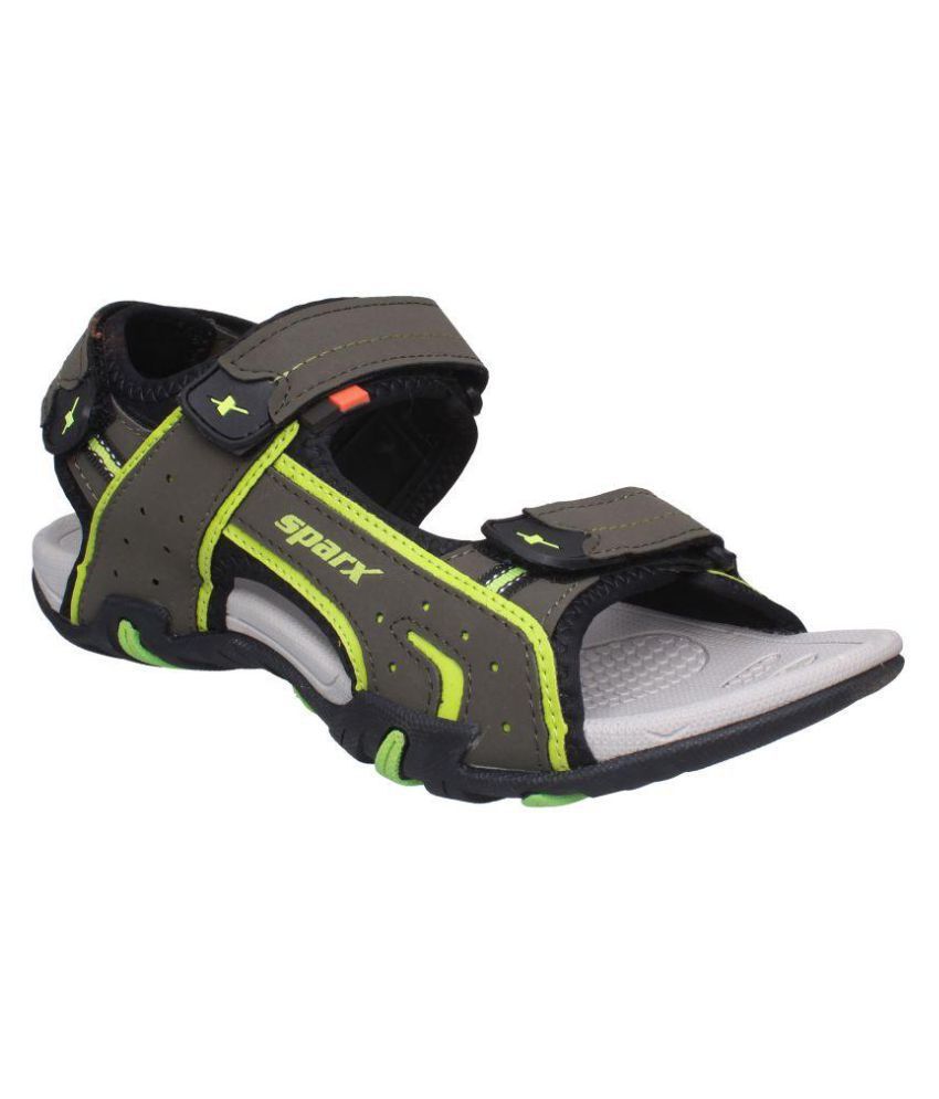 sparx green sandals