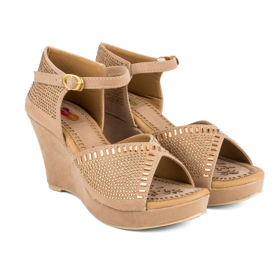 dressy beige wedges