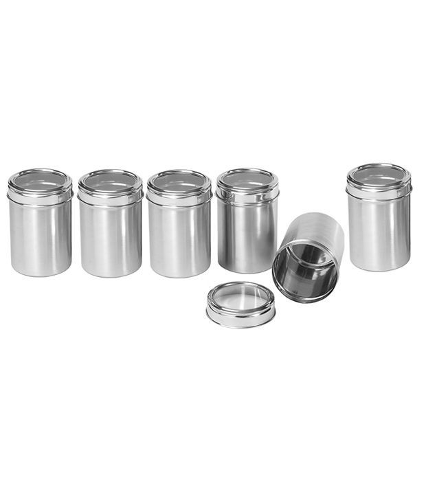     			Dynore 6 canisters capacity 2 L each Steel Food Container Set of 6