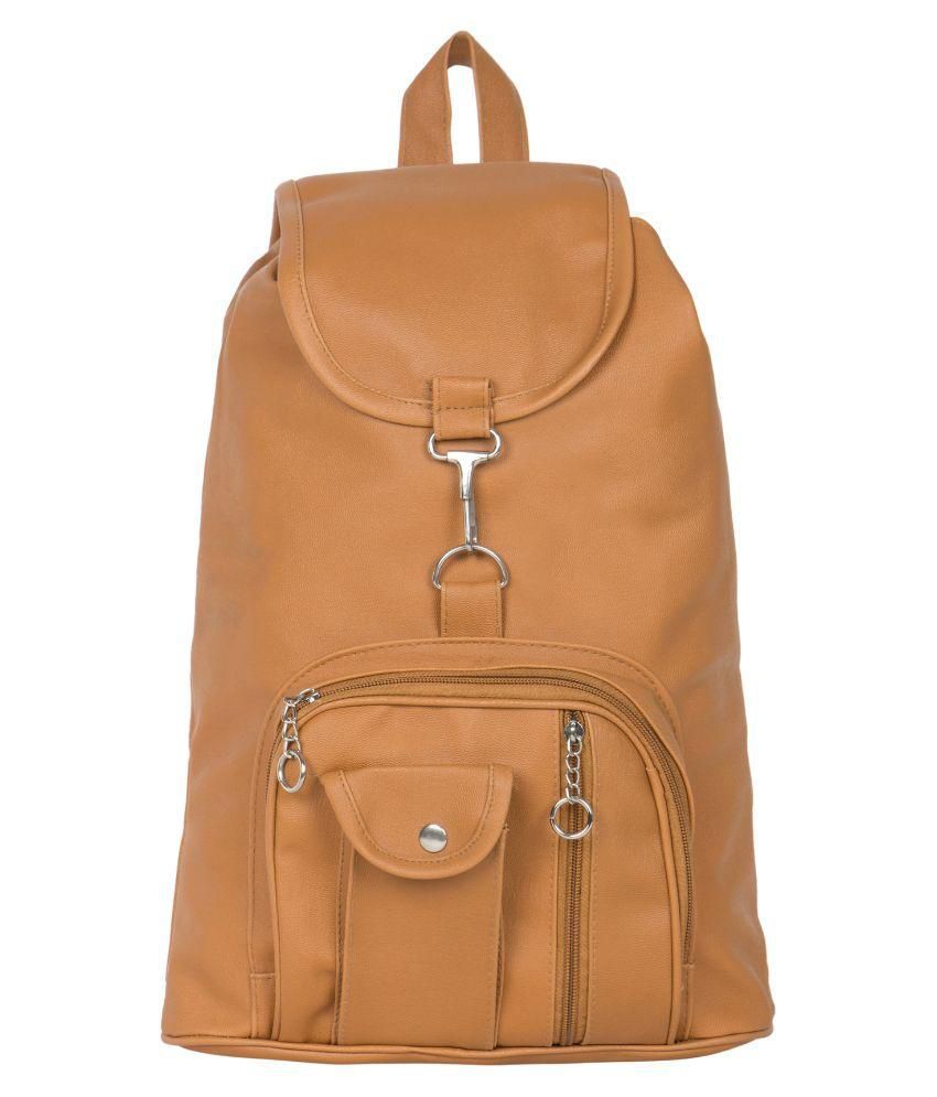 beige canvas rucksack