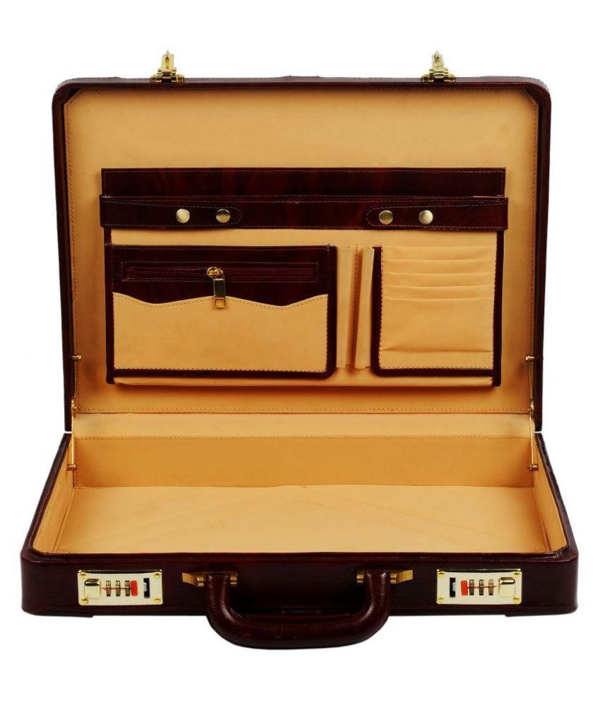 Zint Brown Medium Briefcase Buy Zint Brown Medium Briefcase Online at
