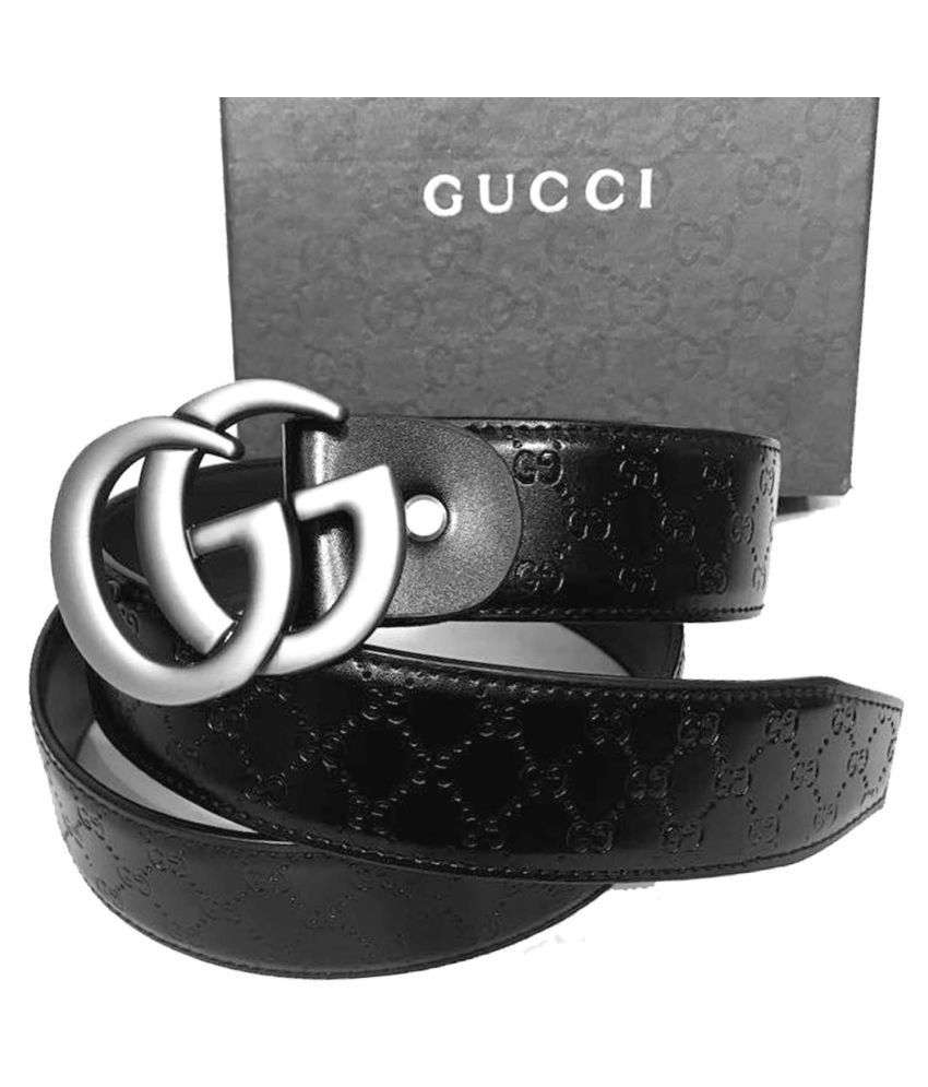 gucci Black Leather Party Belt - Pack of 1: Buy Online at Low Price in India - Snapdeal