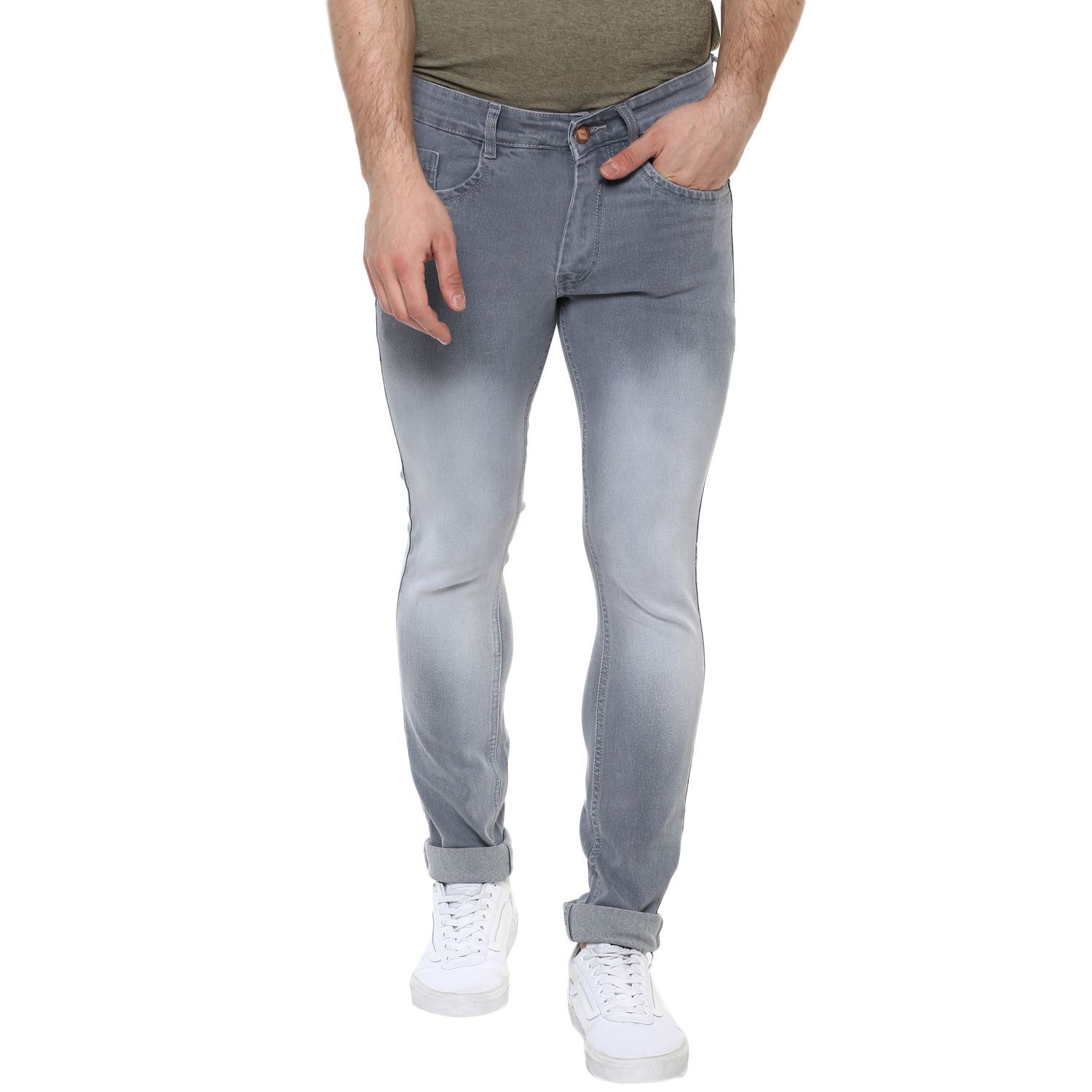     			Urbano Fashion - Grey 100% Cotton Slim Fit Men's Jeans ( Pack of 1 )