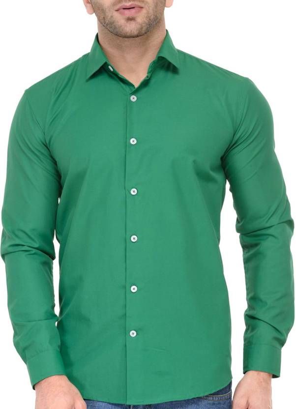 green formal shirt combination