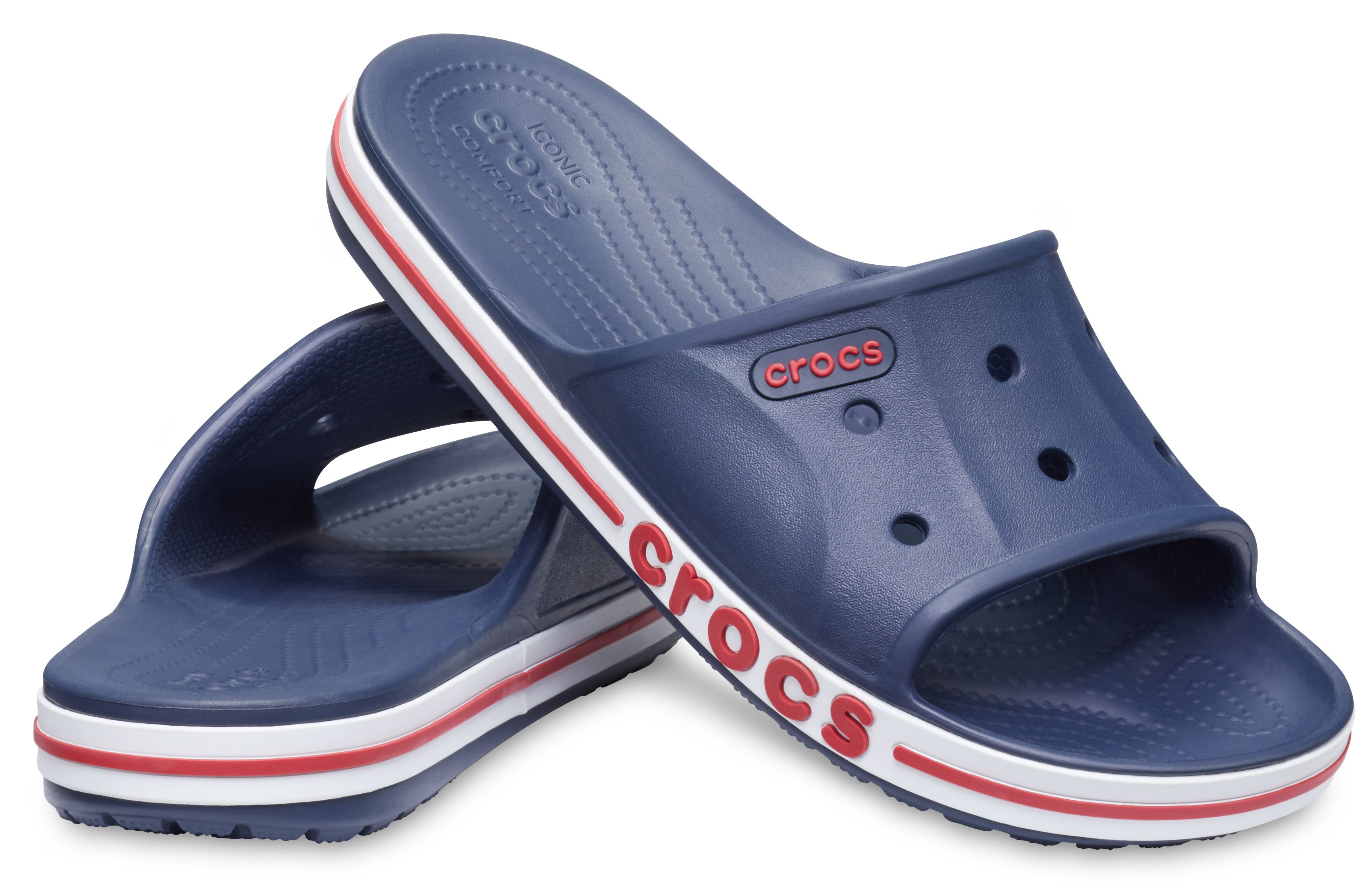 Темно-синие шлепанцы Crocs Bayaband Slide