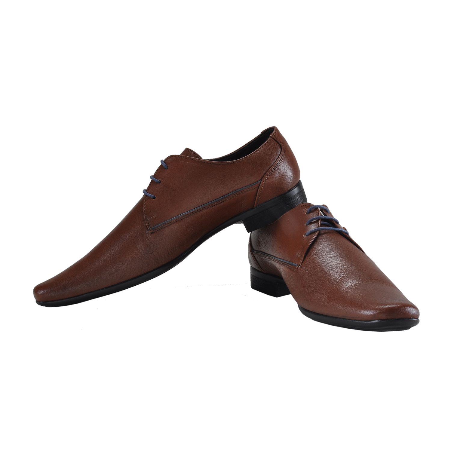 franco leone tan derby shoes