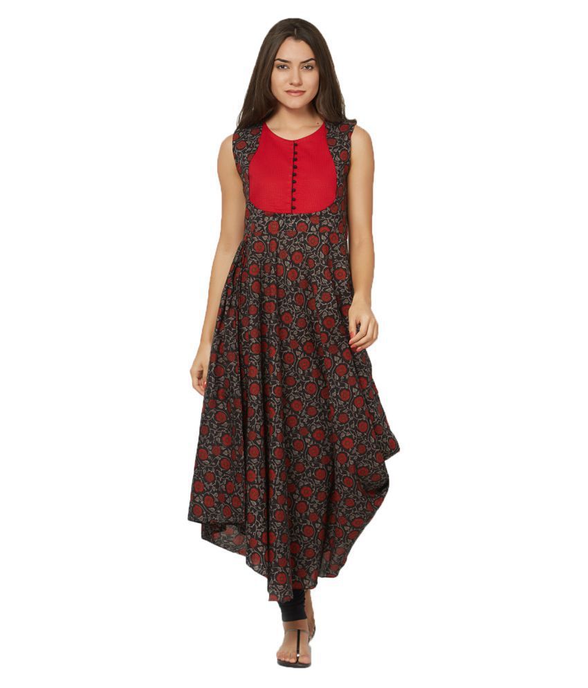 asymmetrical hemline kurti