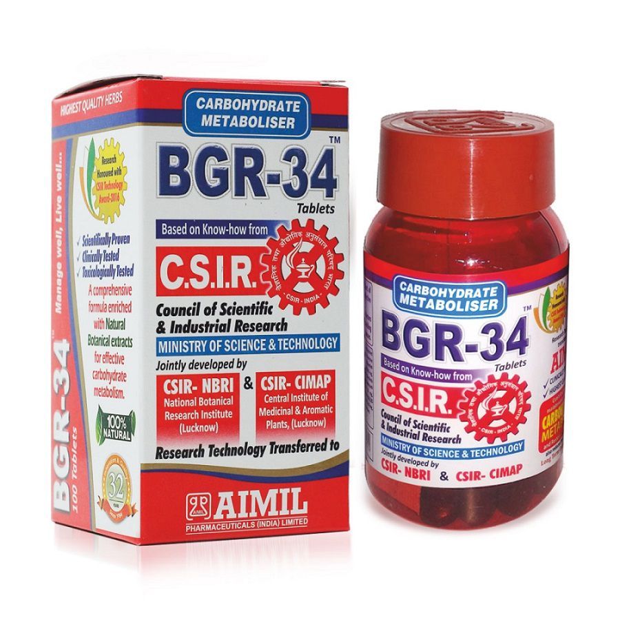     			Ayurveda Cure BGR 34 Tablets 3 x 100 No. of Tablets