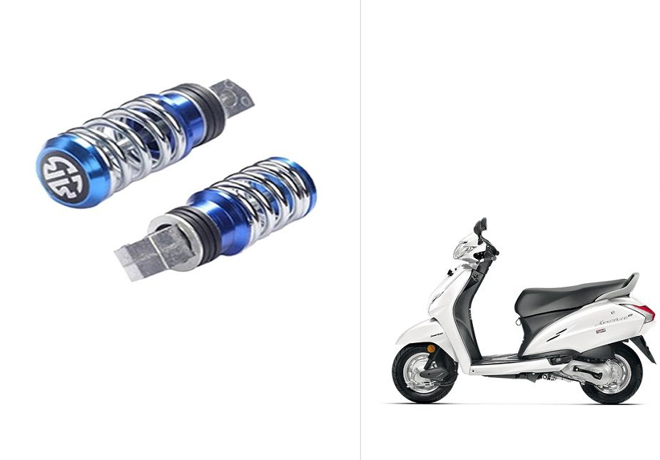 Speedwave Coil Spring Style Bike Foot Pegs / Foot Rest Set Of 2 Blue