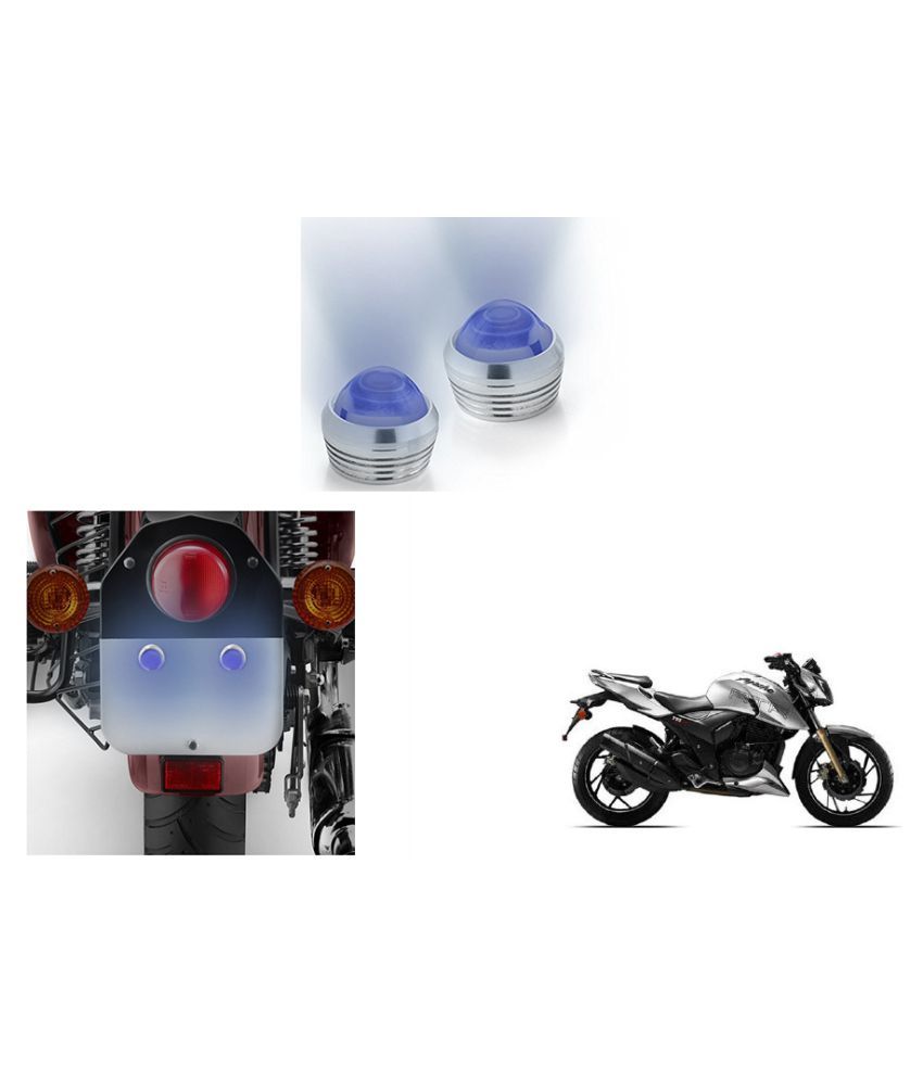 Speedwave Bike Blue LED Projector Strobe Brake Lights Set Of 2 For TVS